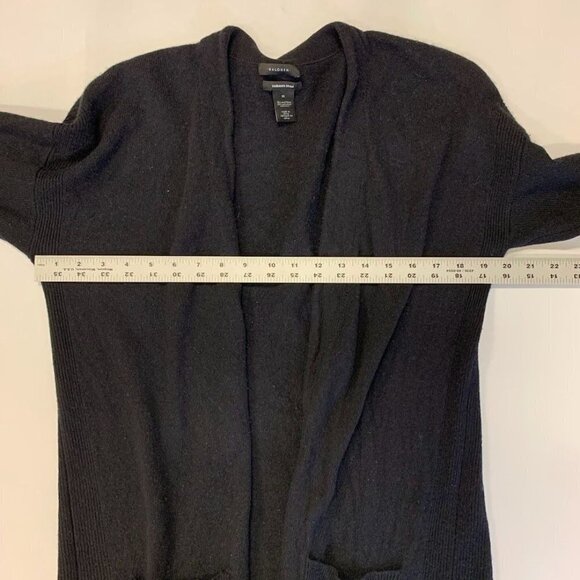 Halogen Women's Rib Knit Wool & Cashmere Long Open Front Cardigan Sweater SZ M - Picture 9 of 11